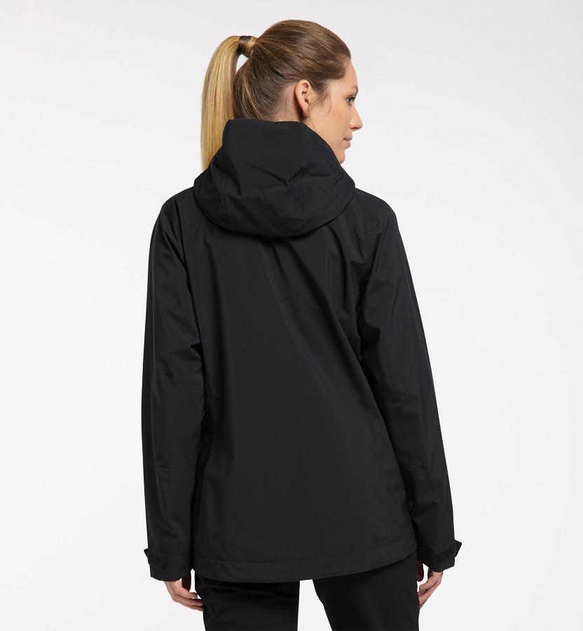 Haglöfs Womens Tjärn Waterproof Jacket Black New Zealand 54178UGKM